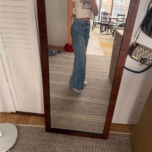 Forever 21 Light Blue High-Rise Wide-Leg Jeans - Women